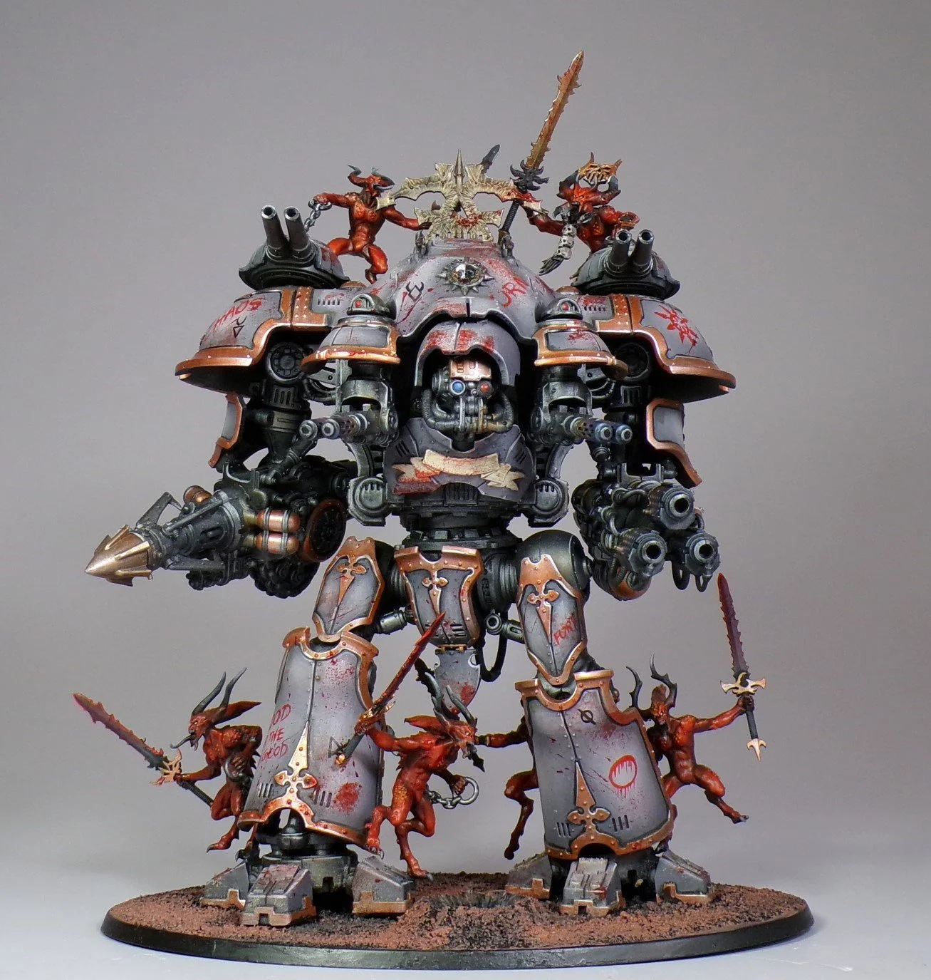 Bloody 40k Chaos Knights! — Paintedfigs Miniature Painting Service